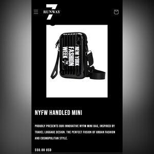 Brand New NYFW Runway 7 Black Handled Bag Limited Edition